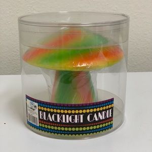 Sealed Neon Mushroom Blacklight Reactive Candle